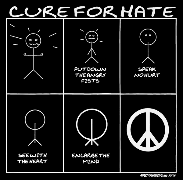 Cure for Hate T-Shirt -Black and White edition-